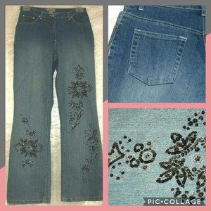 Vezucci Ladies Size 7 Stretch Denum Jeans Blue Fad